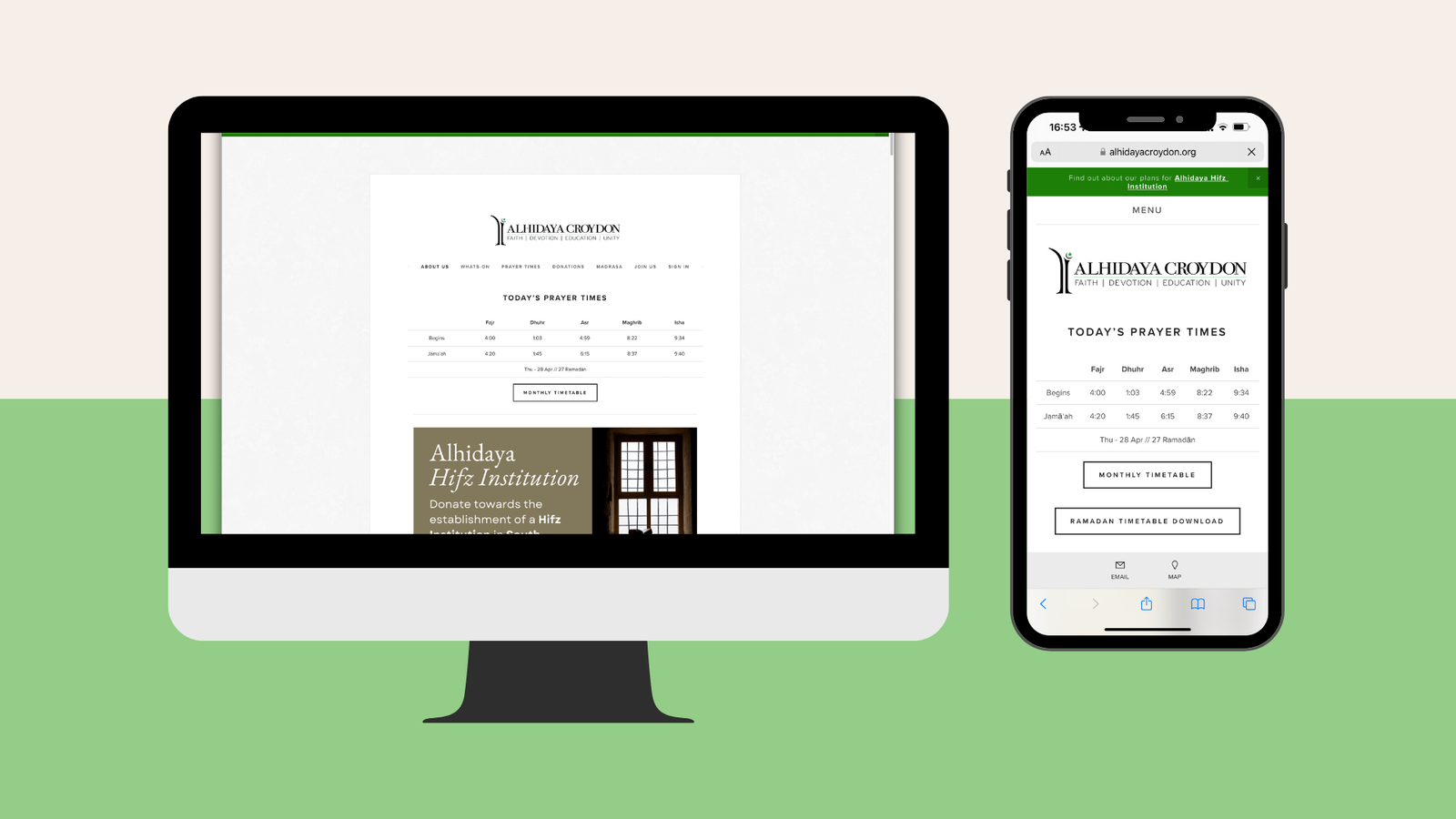Alhidaya Croydon website